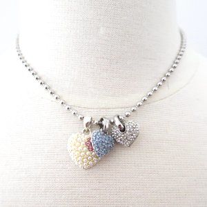 JANUS triple heart necklace